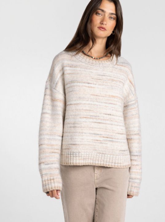 Cassy Sweater, Color: Sand Multi, Size: Small