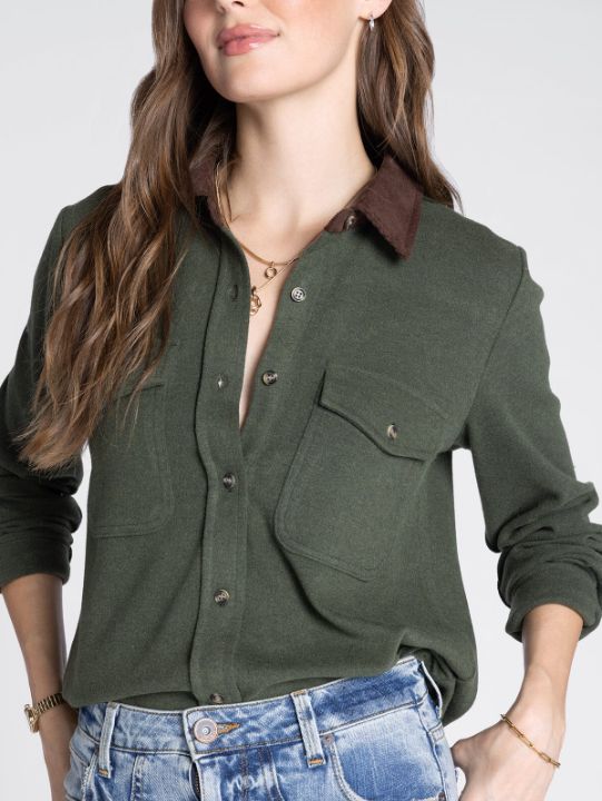 May Top, Color: Olive, Size: Small