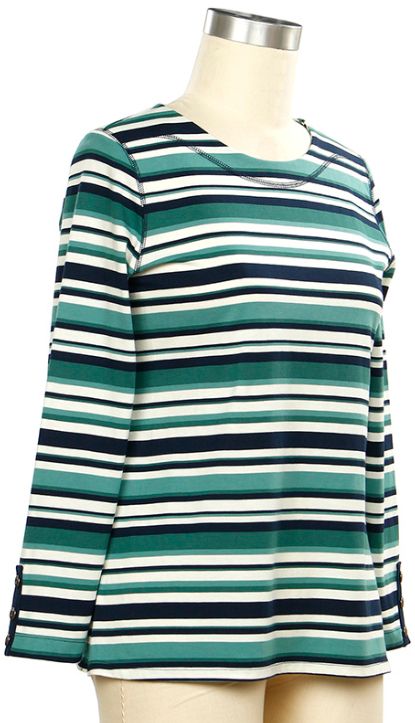 Vice Versa YD Stripe Top, Color: Gemstone Ink, Size: Small