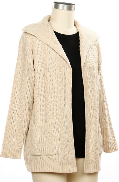 Sade Chenille Solid Sweater, Color: Pearl, Size: Small