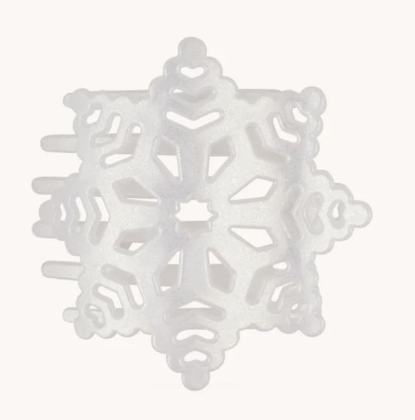 Glitter Snowflake Flat Hair Clip