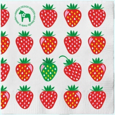 Napkin L, strawberry 2