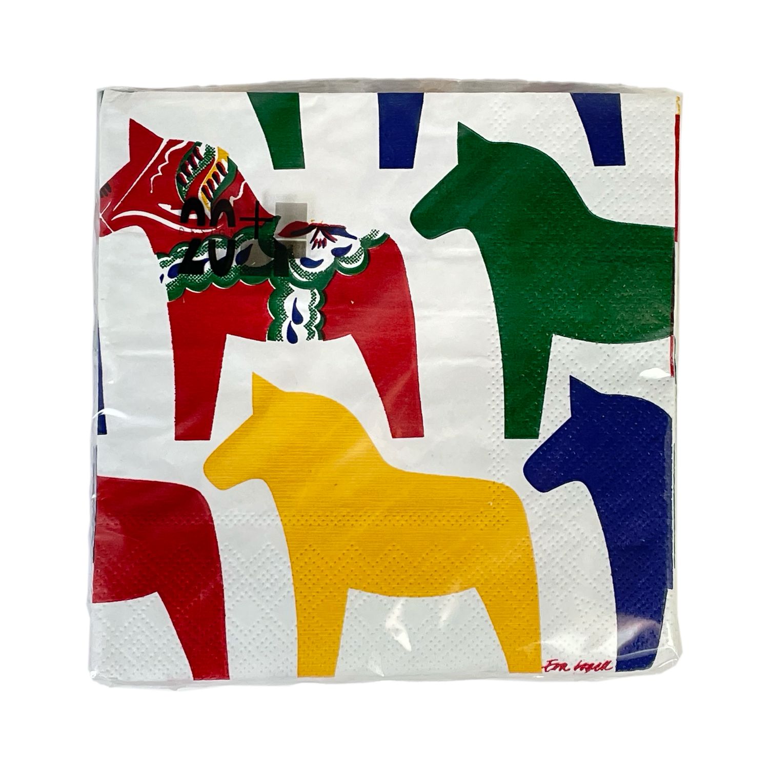 Napkin S Dalahorse white
