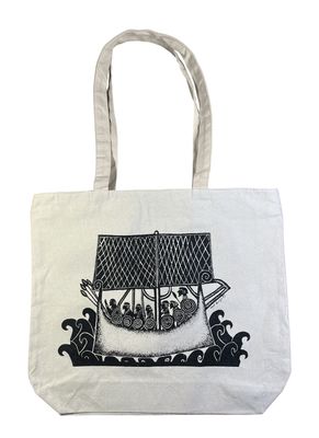 Canvas bag, Viking ship