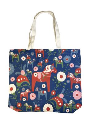 Tote bag, Dalahorse &amp; kurbits, blue