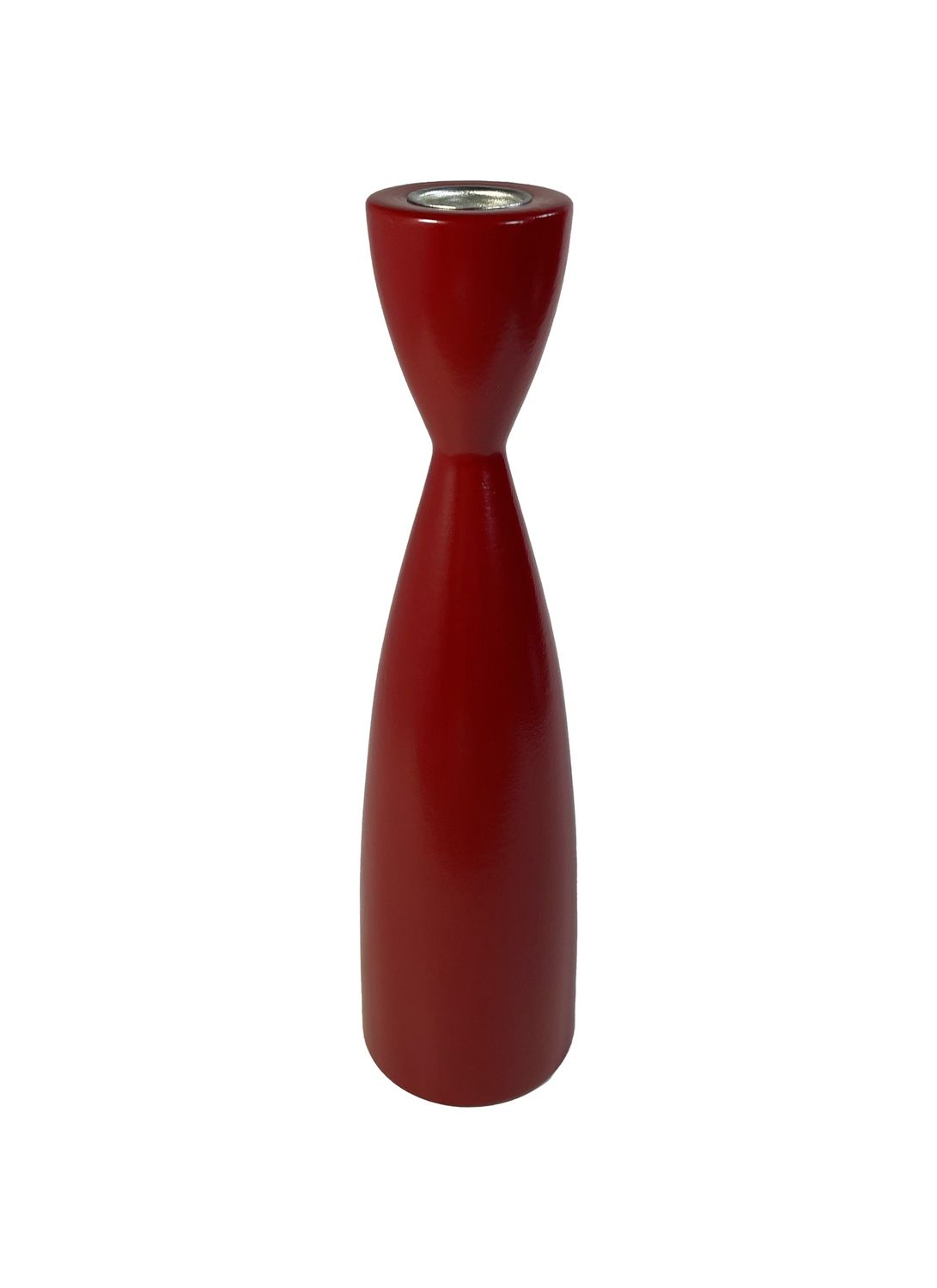Candlestick tall 9” red