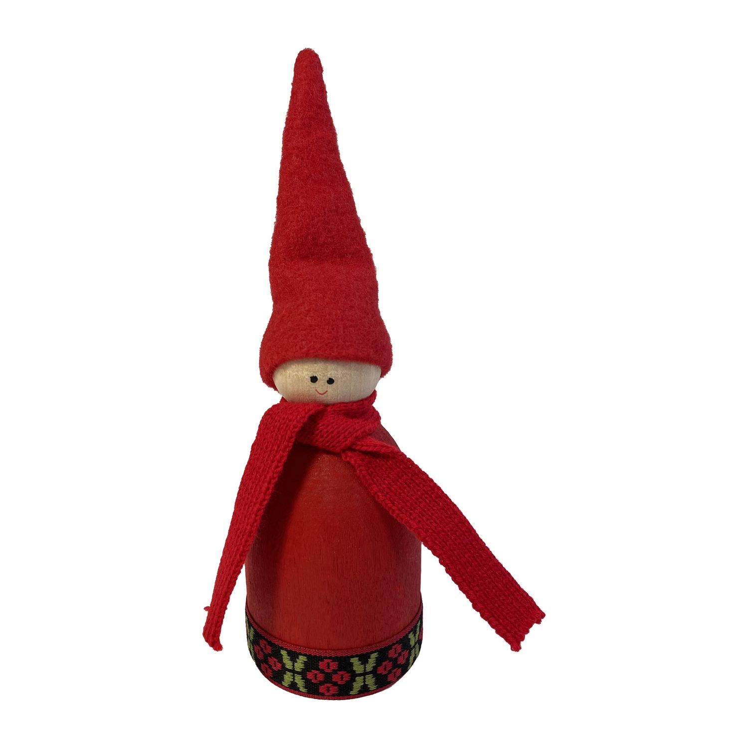 Tomte w/Scarf &amp; Ribbon L, Red