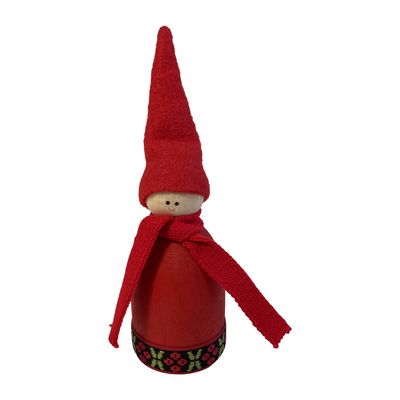 Tomte w/Scarf &amp; Ribbon L, Red