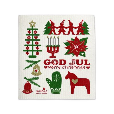 Dishcloth, God Jul/Merry Christmas