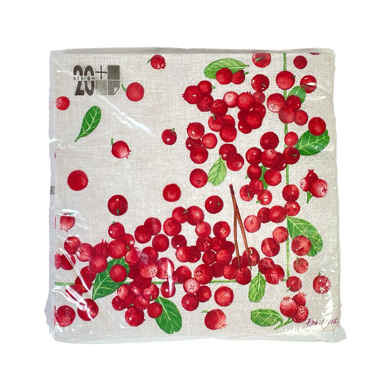 Napkin Lg, Lingonberry beige