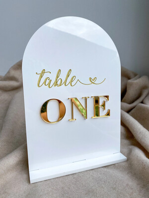 WEDDING TABLE NUMBERS | ARCH