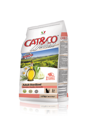 CAT&amp;CO WELNESS adult sterilized pesce&amp;riso 1,5kg