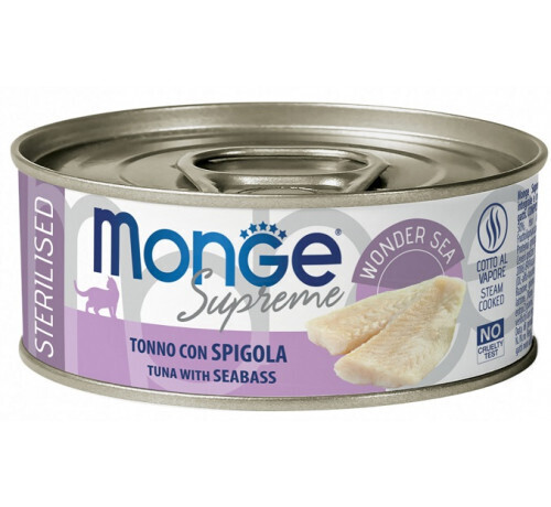 MONGE sterilised tonno con spigola 80gm