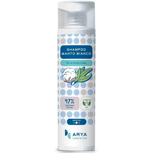 ARYA shampoo manto bianco fiori di cotone e salvia