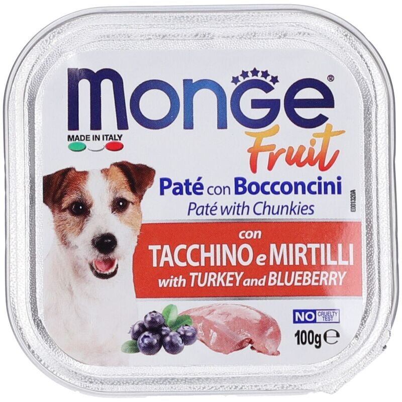 MONGE fruit tacchino e mirtilli 100gm