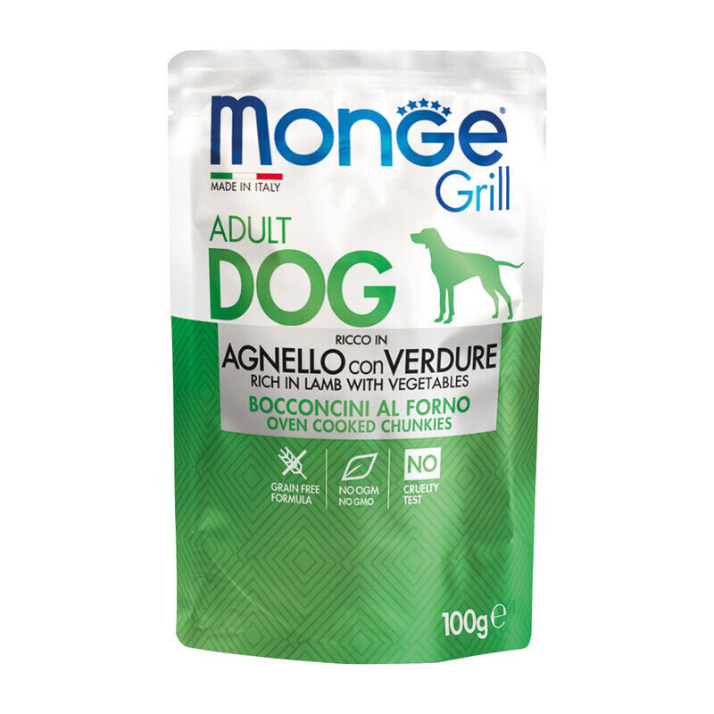 MONGE GRILL agnello con ortaggi 100gm