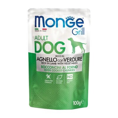 MONGE GRILL agnello con ortaggi 100gm