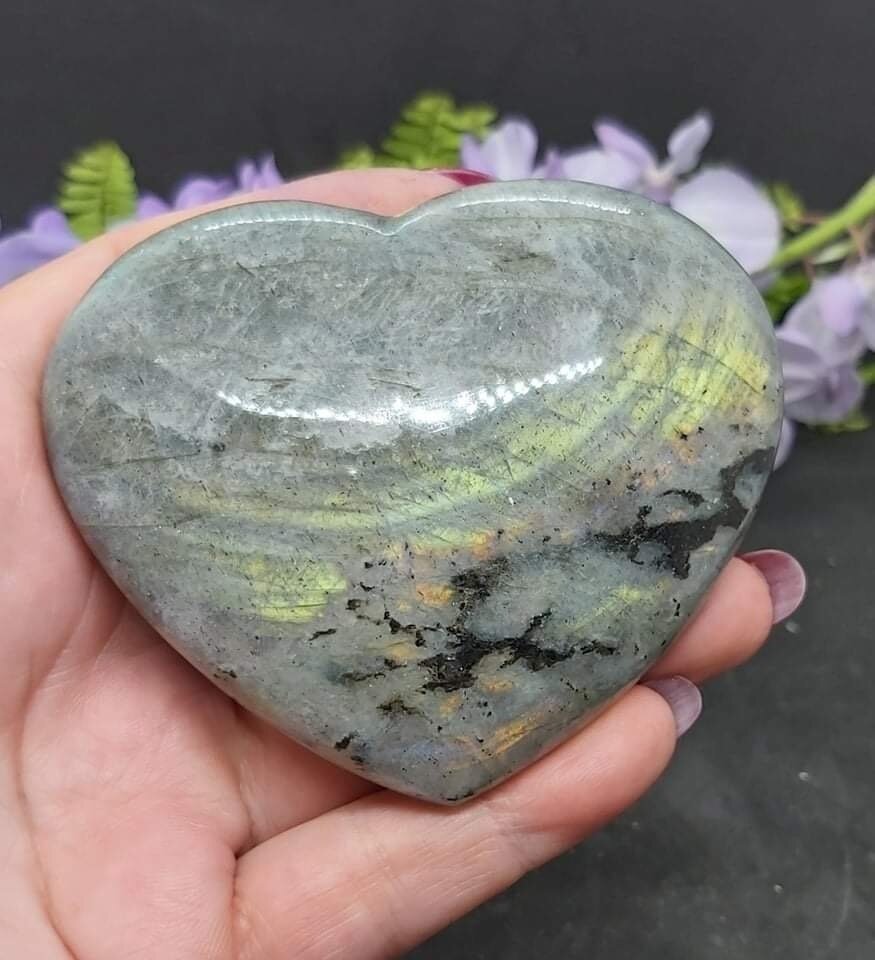 Labradorite Heart