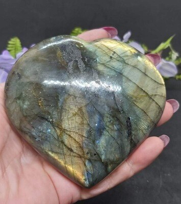 Labradorite Heart