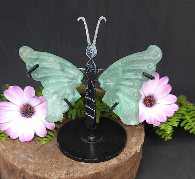 Green Fluorite Butterfly Wings