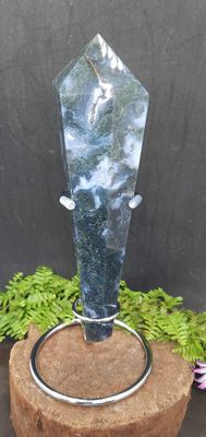 Moss Agate Wand