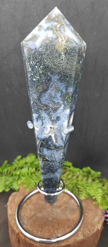 Moss Agate Wand