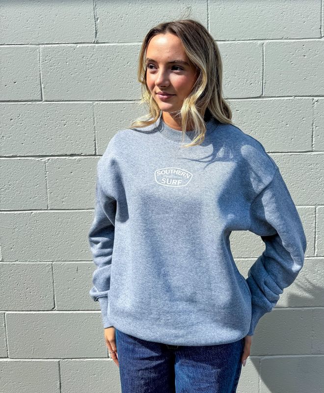 Southern Surf Heavy  ADULT CREW neck jumper Grey Marble 5145