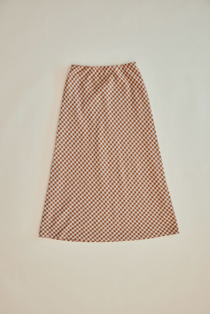 Ottway Lily Plaid Midi Skirt