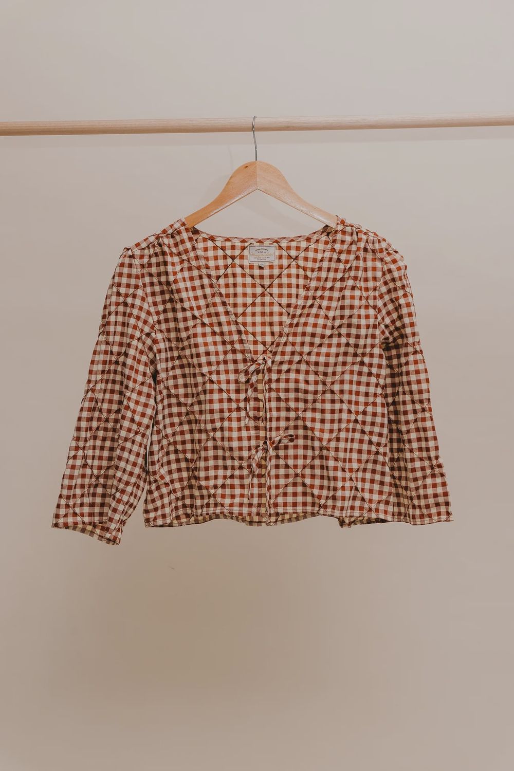 Poppy Red Checkered Blouse