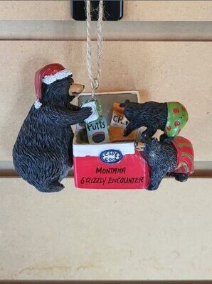 Cooler Raiding Bears Ornament