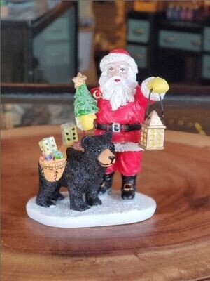 Santa and Bear Ornament