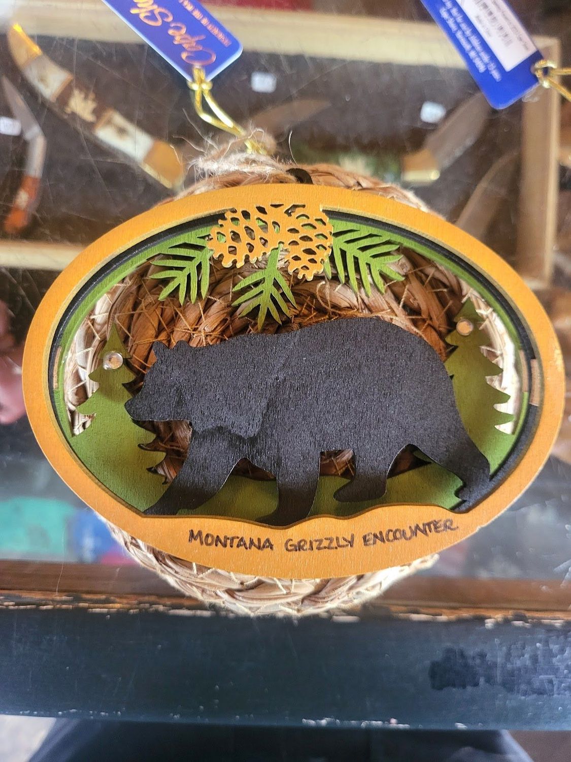 Layered Wooden Bear Ornament