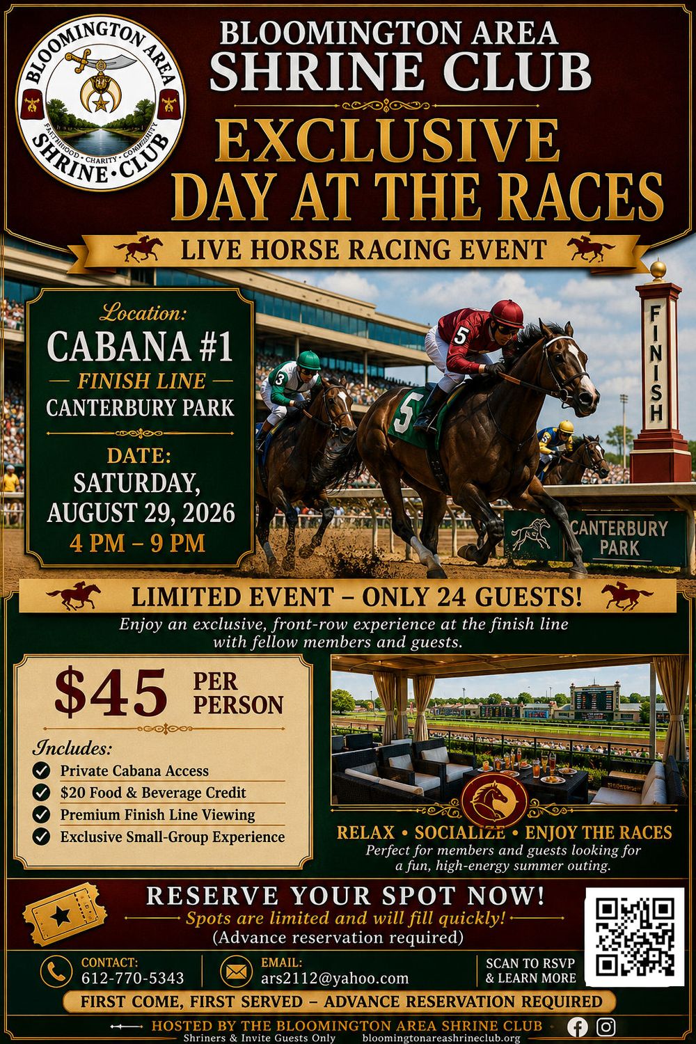 Bloomington ASC Exclusive Day at the Races