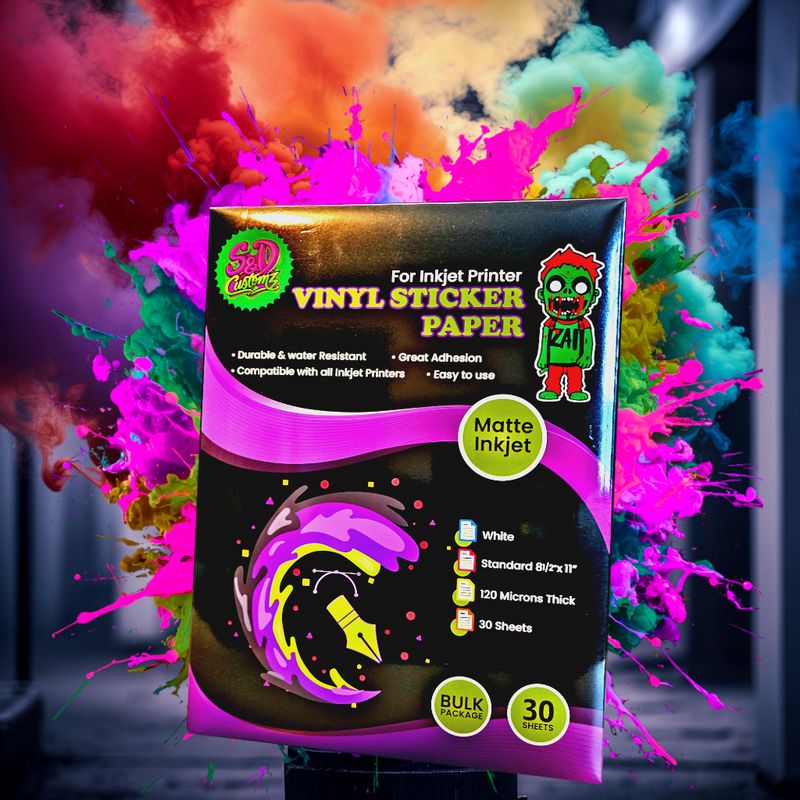 Matte Vinyl Sticker Paper (30 Sheets)
