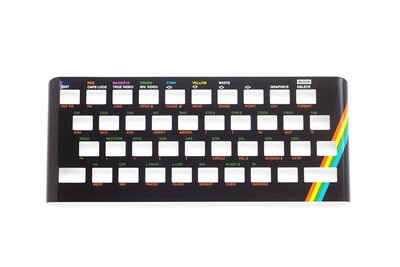 Zx Spectrum 16k / 48k keyboard cover (face) plate black matte