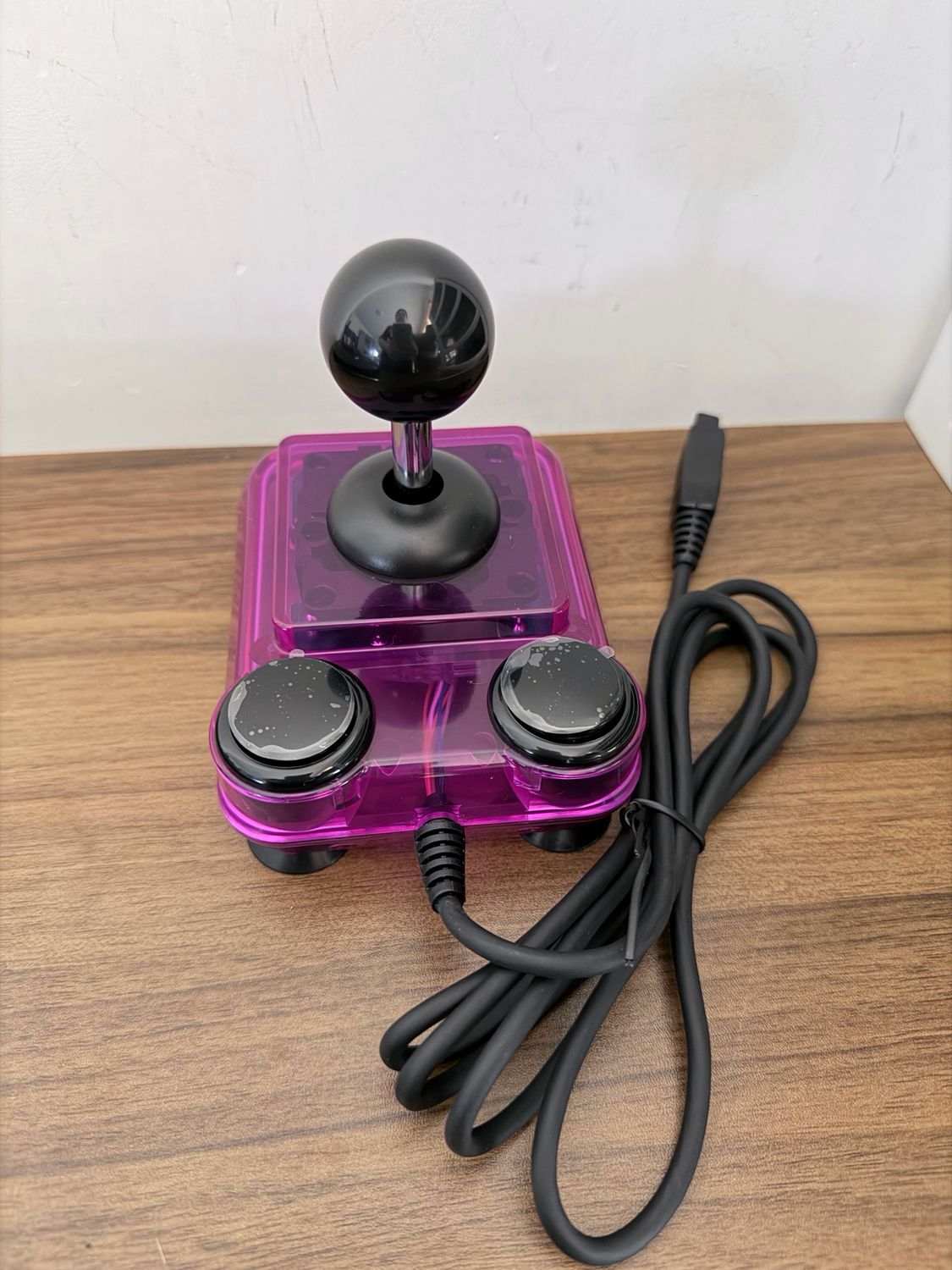 ArcadeR 9 pin ATARI standard Joystick With new extra soft and durable cable （Transparent Purple)