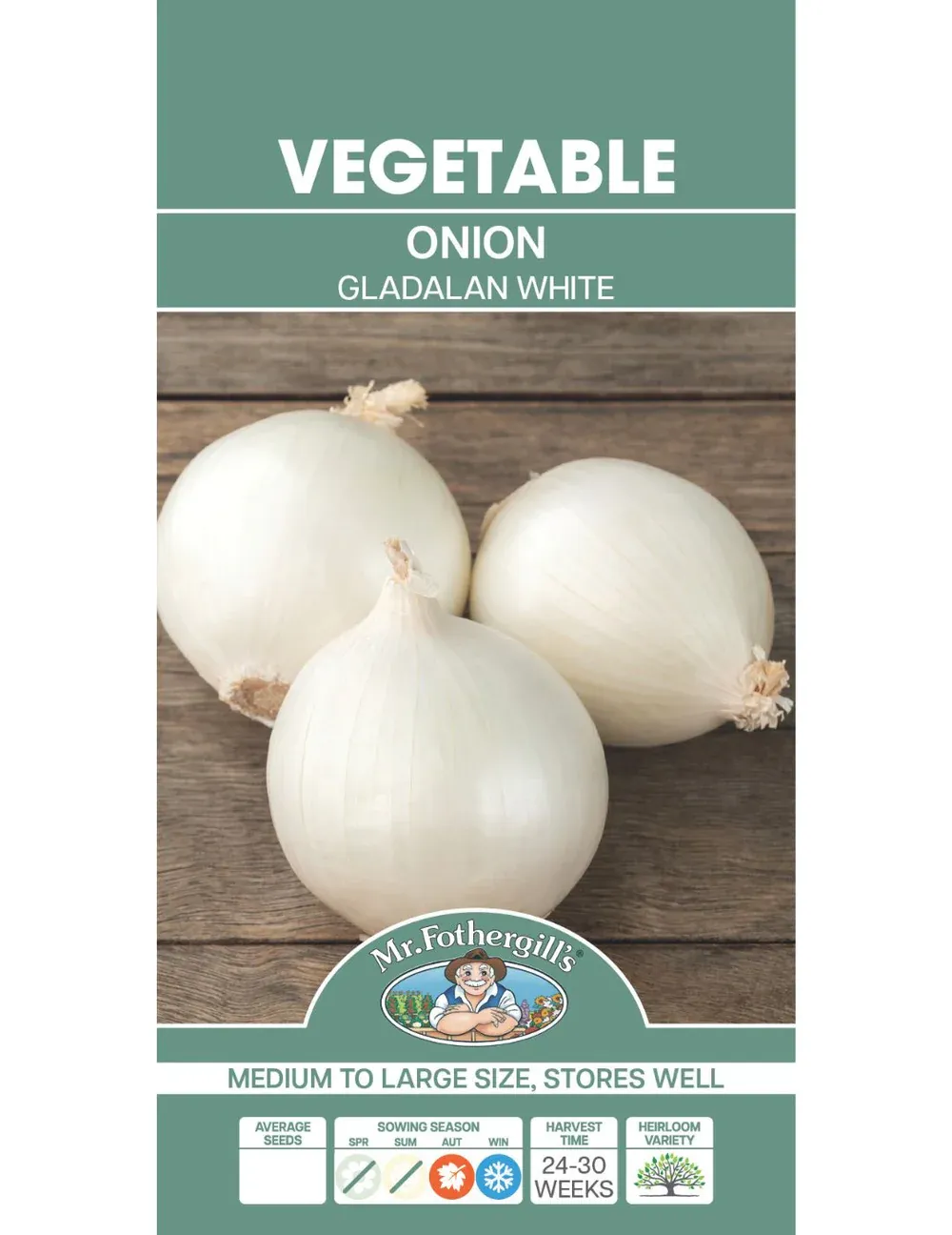 Onion Seeds, Onion: Gladalan White (A)