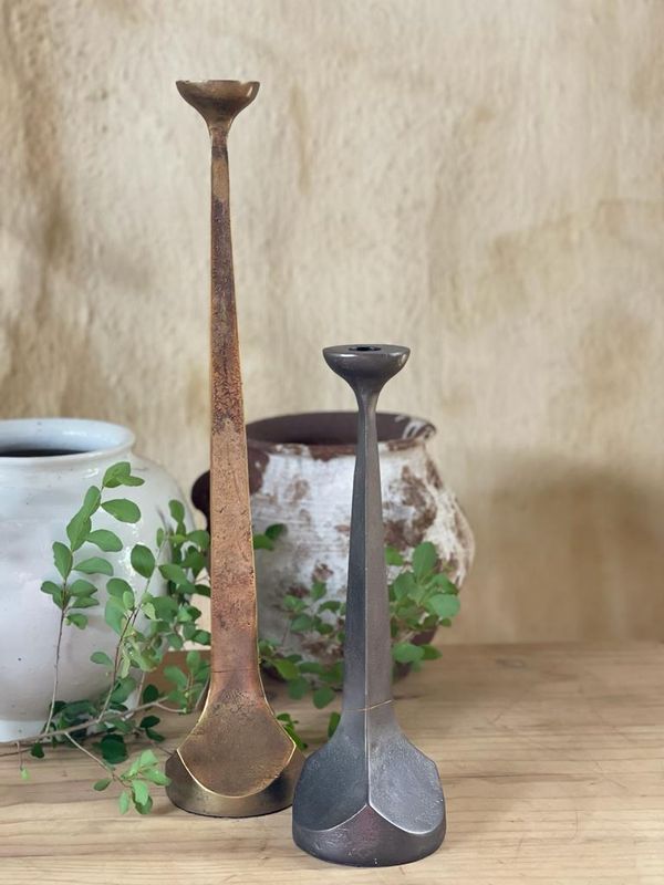 Candle Holder Graphite  &amp; Brass
