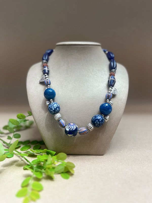 Necklace Telsum beadsagateseeds