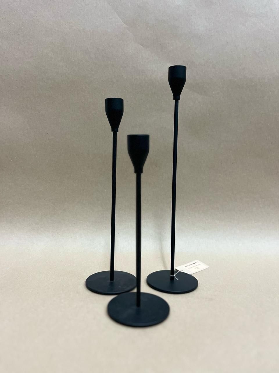 Holder Candle 3pc Set Black