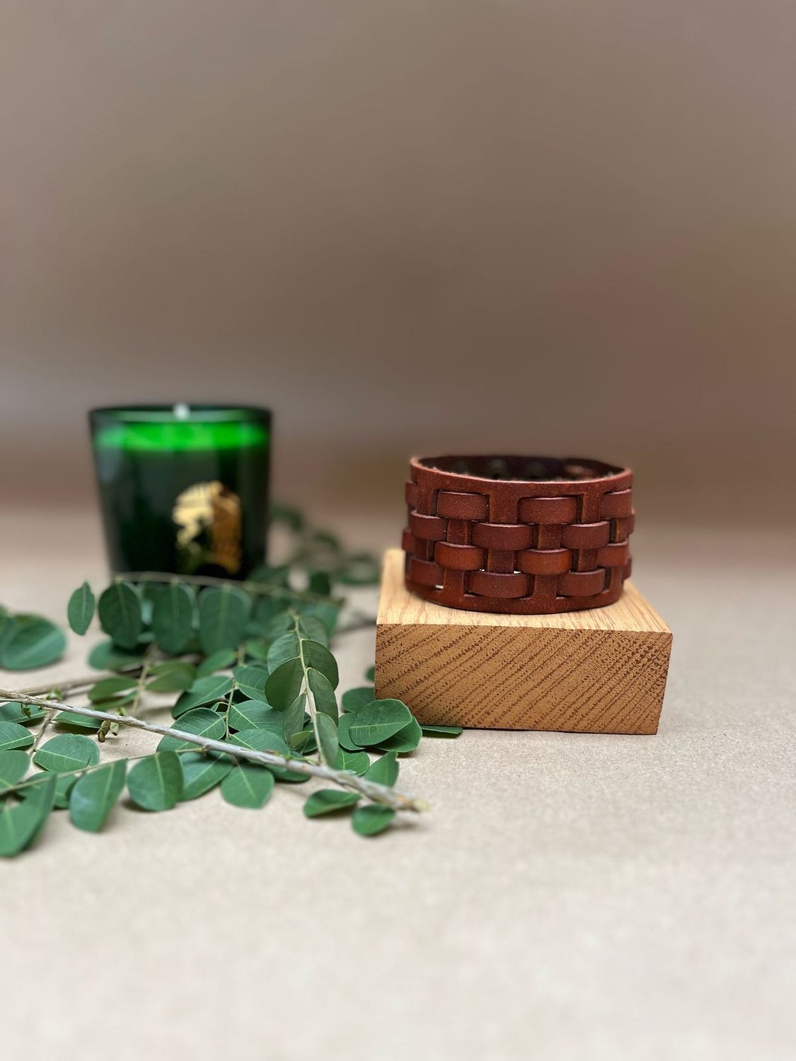 Bracelet Leather Weave