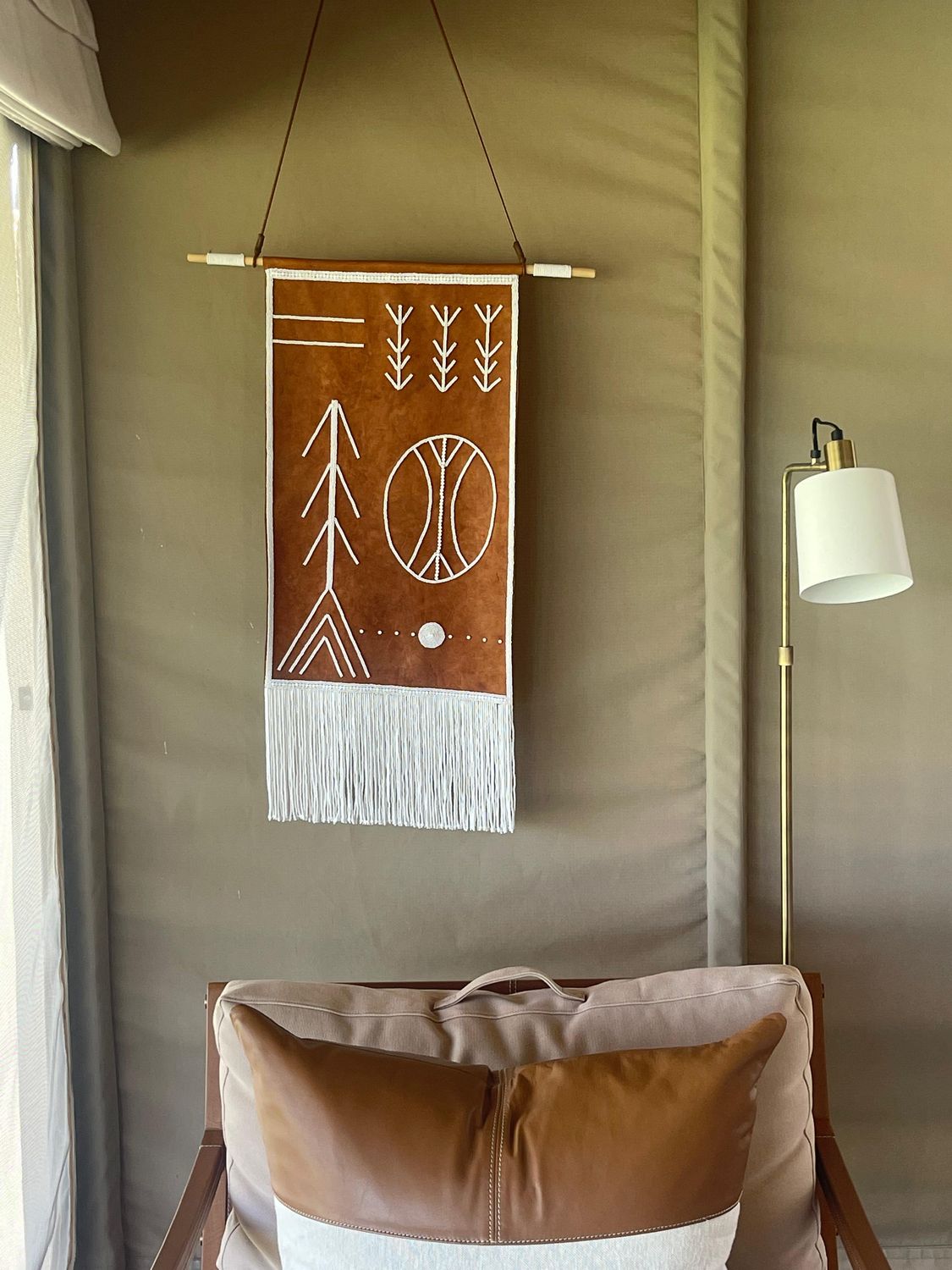 Sabora Leather Maasai Wall Hanging