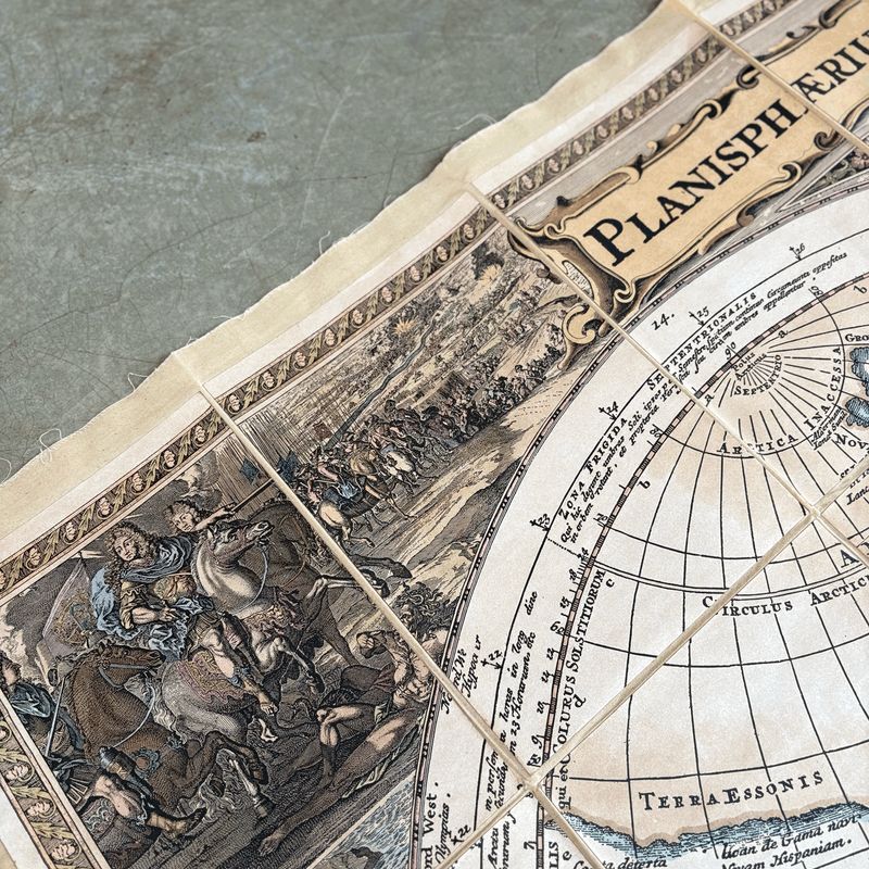 Map Planisphaerium Terrestre Cum 17th Ct