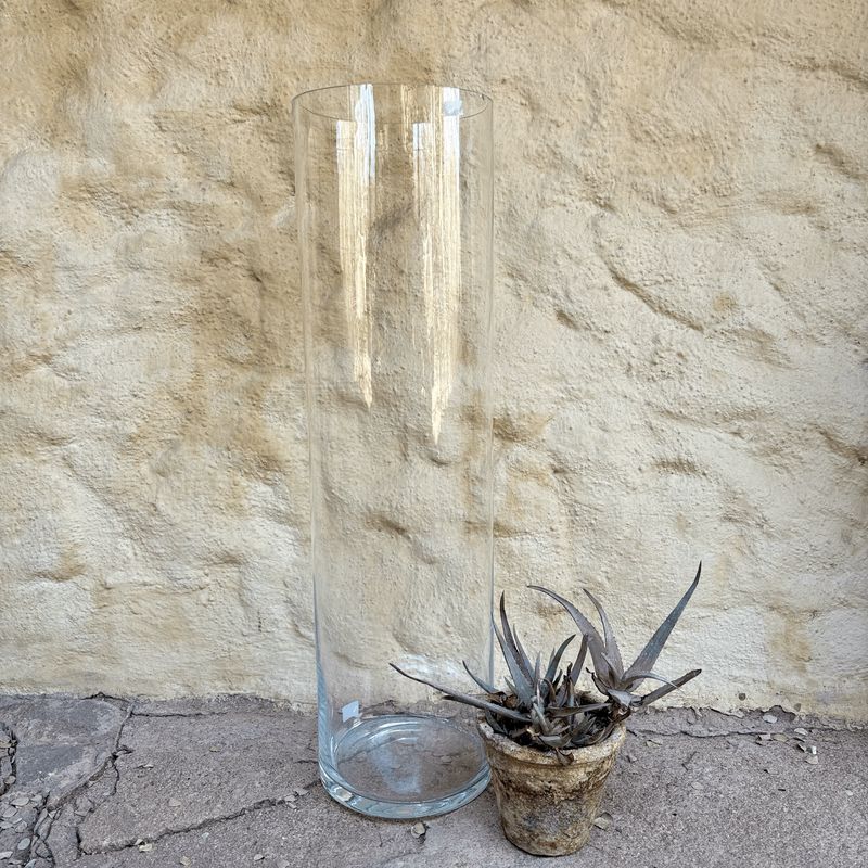 Vase cylindrical glass