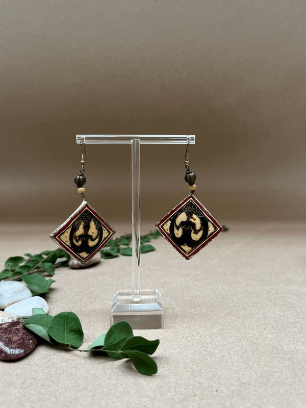 Ostrich Egg Earrings