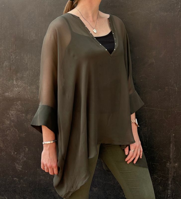 100% Silk Garment Grey