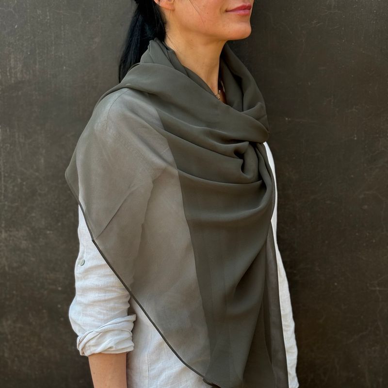 100% Silk Garment Grey