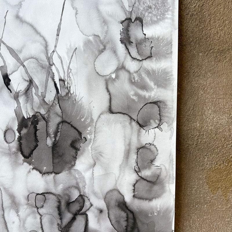 Print Unframed Lebombo Inspired Ink Dark