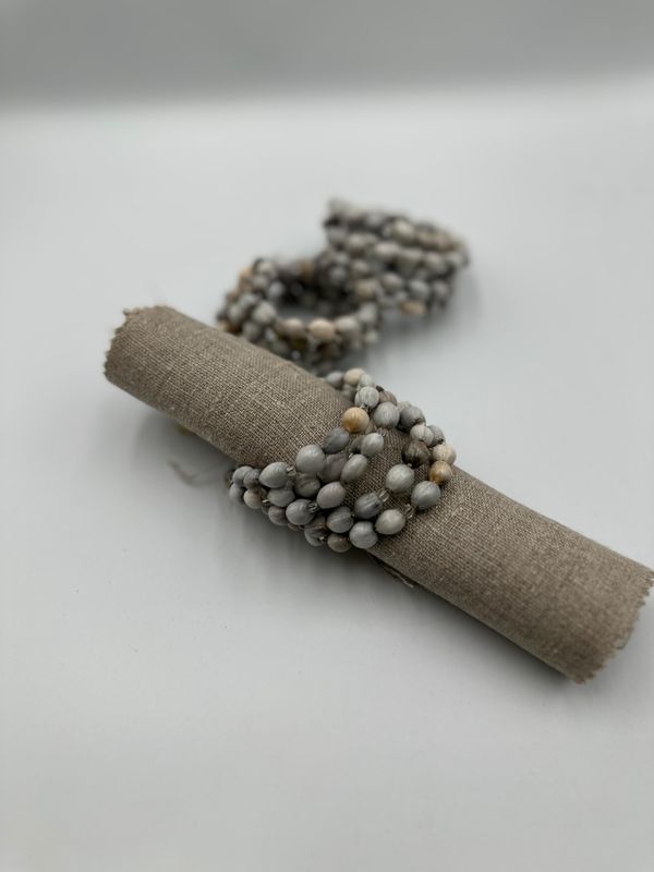 Bracelet Beaded 5 Strand Grey