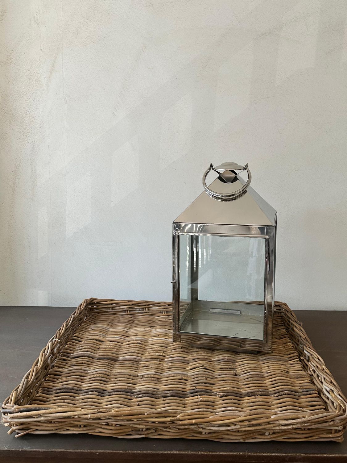 Rattan Thick Square Flat Table Tray - Extra Large